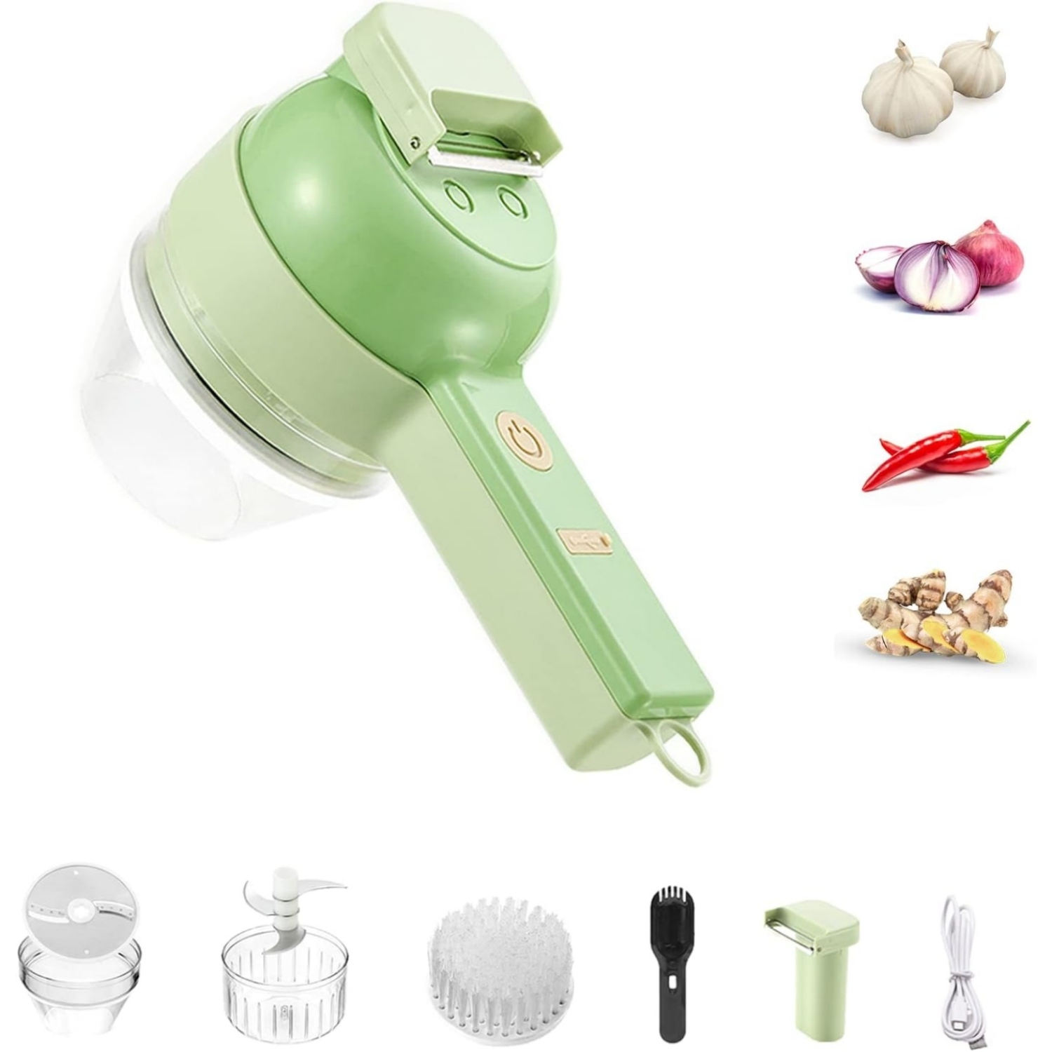 Health Wellness Lifestyle - Set Tritatutto Elettrico 4 in 1